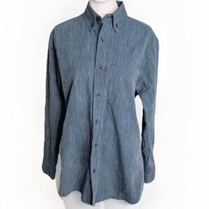 New Filson Chambray Men's XS Button Down Navy Hickory Striped Shirt.